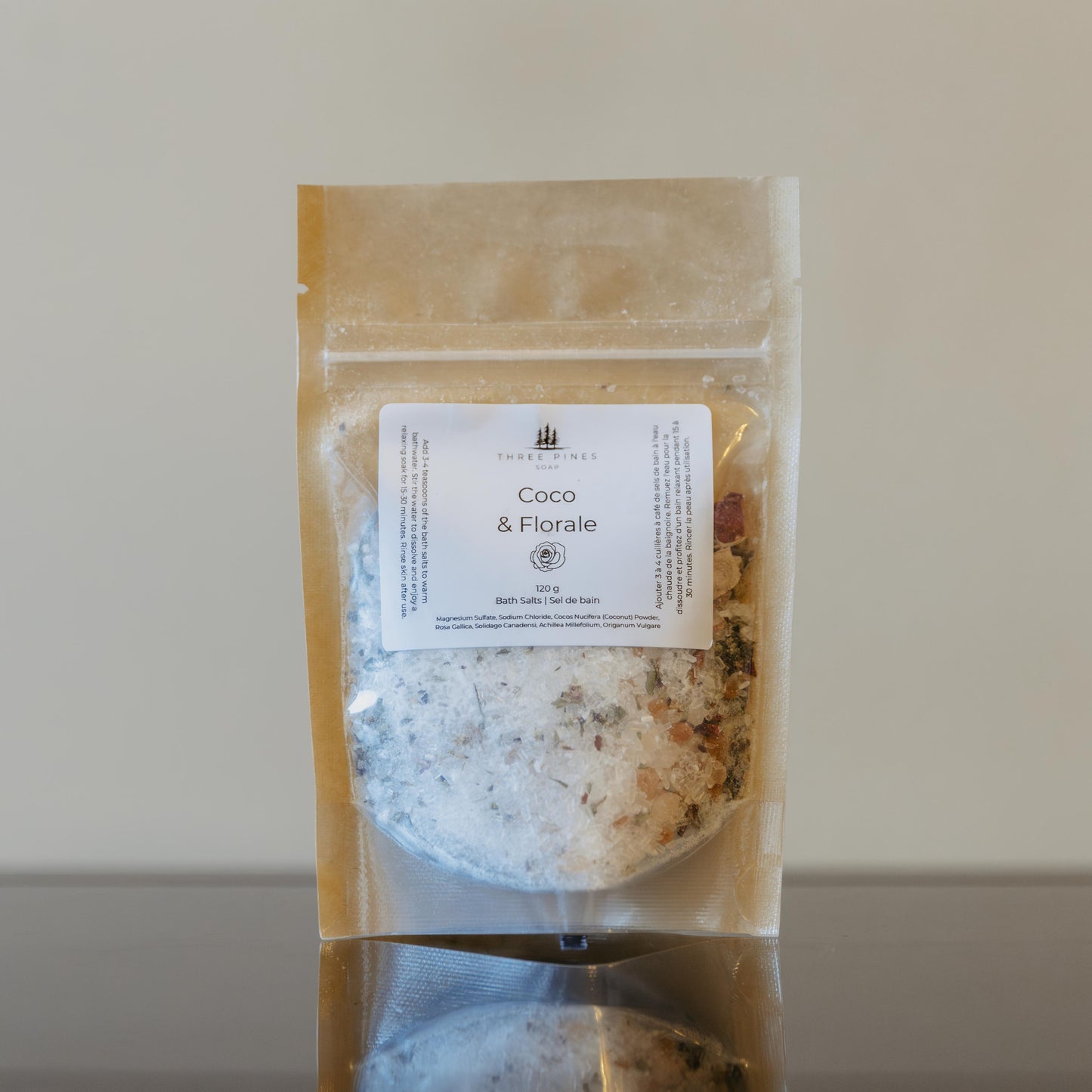 Bain de sel et au lait de coco